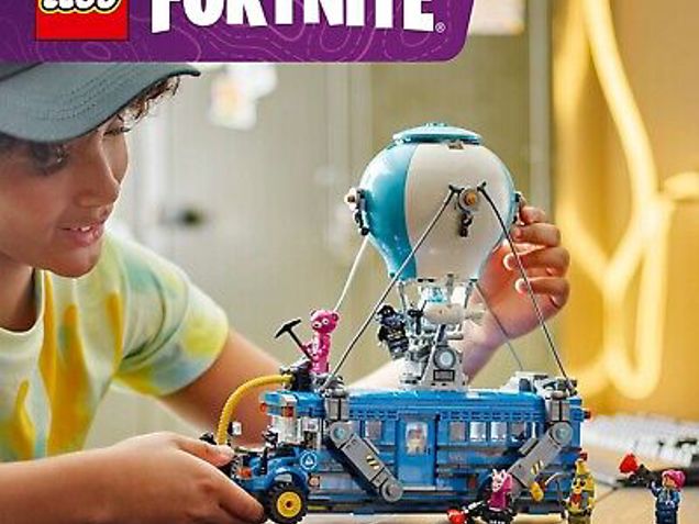 Boy With LEGO Fortnite Battle Bus